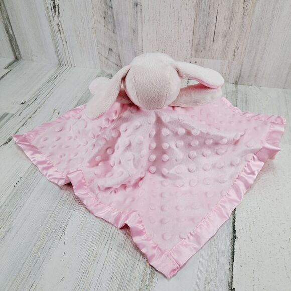 Pro Goleem Pink Bunny Rabbit Lovey Baby Security Blanket Satin 16"x16" Soother - Picture 4 of 13